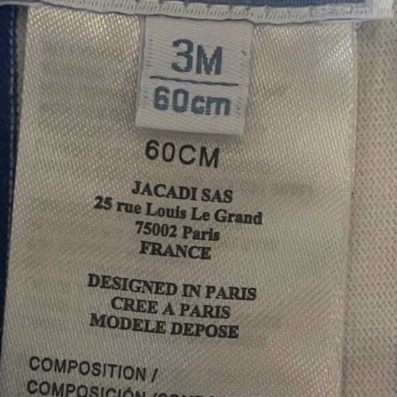 Jacadi Paris	Striped Petite Fable Long Sleeve Romper - Picture 2 of 4